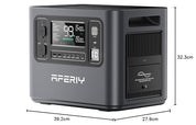 AFERIY Solar Generator 2400W mit 400W Solarmodule, 2048Wh Tragbare Powerstation (4800W Peak), LiFePO4 Batterie, 220V-240V, Faltbar Solarpanel mit USB, IP65, für Outdoor Camping, Reise, Stromausfälle