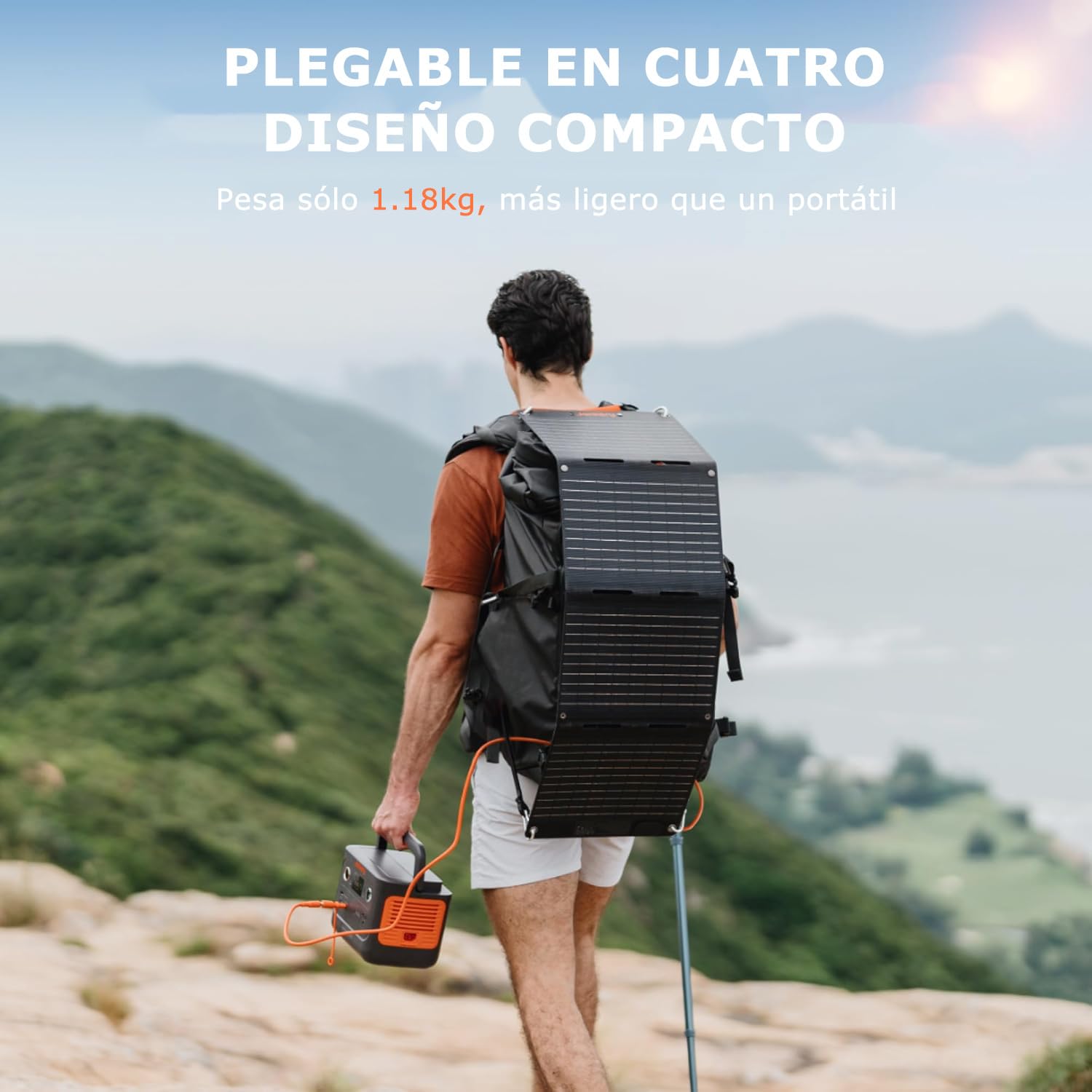 Jackery 240 v2 Solar Generator mit 40W Solarpanel, 256Wh LiFePO4-Batterie, 300W AC & 100W USB-C-Ausgang für Outdoor, Camping & Notfall (2024 Neue)