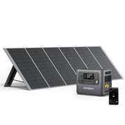 AFERIY Solar Generator 2400W mit 400W Solarmodule, 2048Wh Tragbare Powerstation (4800W Peak), LiFePO4 Batterie, 220V-240V, Faltbar Solarpanel mit USB, IP65, für Outdoor Camping, Reise, Stromausfälle