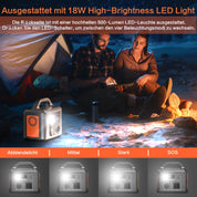 Tragbare Powerstation 600W,SBAOH 538.7Wh Solargenerator Akku mit AC/USB Ausgabe,Mobile stromgenerator für Reise/Camping/Outdoors/Emergency