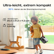 ECOFLOW Tragbare Powerstation RIVER 3, 245 Wh LFP Batterie, bis zu 600 W Leistung, 2× Laufzeit mit GaN, <20 ms USV, 30% kompakterer Solargenerator für den Außenbereich, Camping, Vans (Generalüberholt)