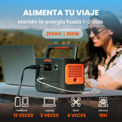 Jackery 240 v2 Solar Generator mit 40W Solarpanel, 256Wh LiFePO4-Batterie, 300W AC & 100W USB-C-Ausgang für Outdoor, Camping & Notfall (2024 Neue)