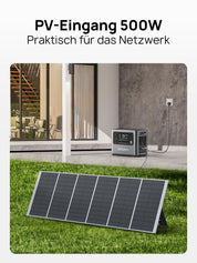 AFERIY Solar Generator 2400W mit 400W Solarmodule, 2048Wh Tragbare Powerstation (4800W Peak), LiFePO4 Batterie, 220V-240V, Faltbar Solarpanel mit USB, IP65, für Outdoor Camping, Reise, Stromausfälle