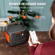 Jackery E2000 v2 tragbare Powerstation, LiFePO4 Akku, 2042Wh Solargenerator mit 2200W Ausgang (Max 4400W), Schnellladung von 0-80% in 52 Min für Notfall, Camping, Wohnmobil