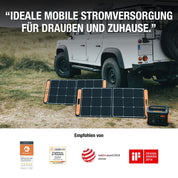 Jackery Solargenerator 1000, 1002WH Tragbare Powerstation mit 2* SolarSaga 100W Solarpanels, 2 * 230V 1000W AC Steckdose mobile Stromversorgung